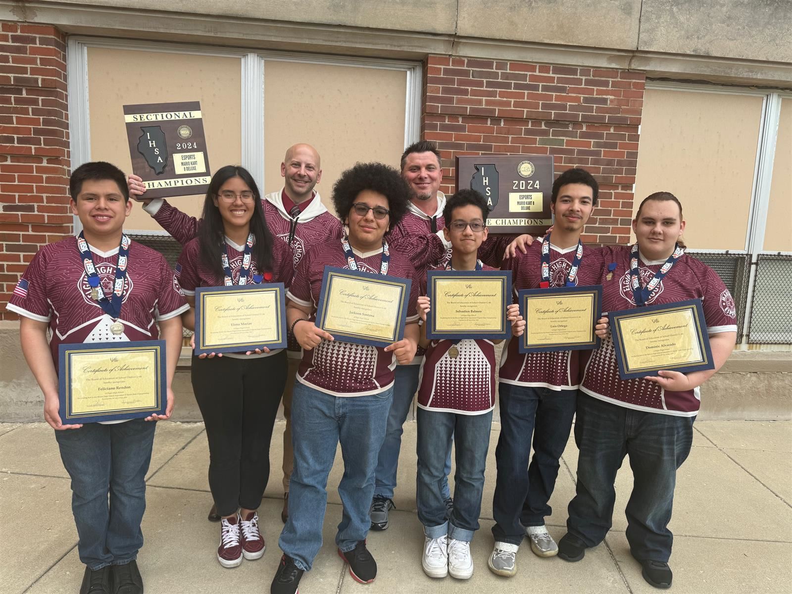  e-sports team from EHS outside Educational Services Center